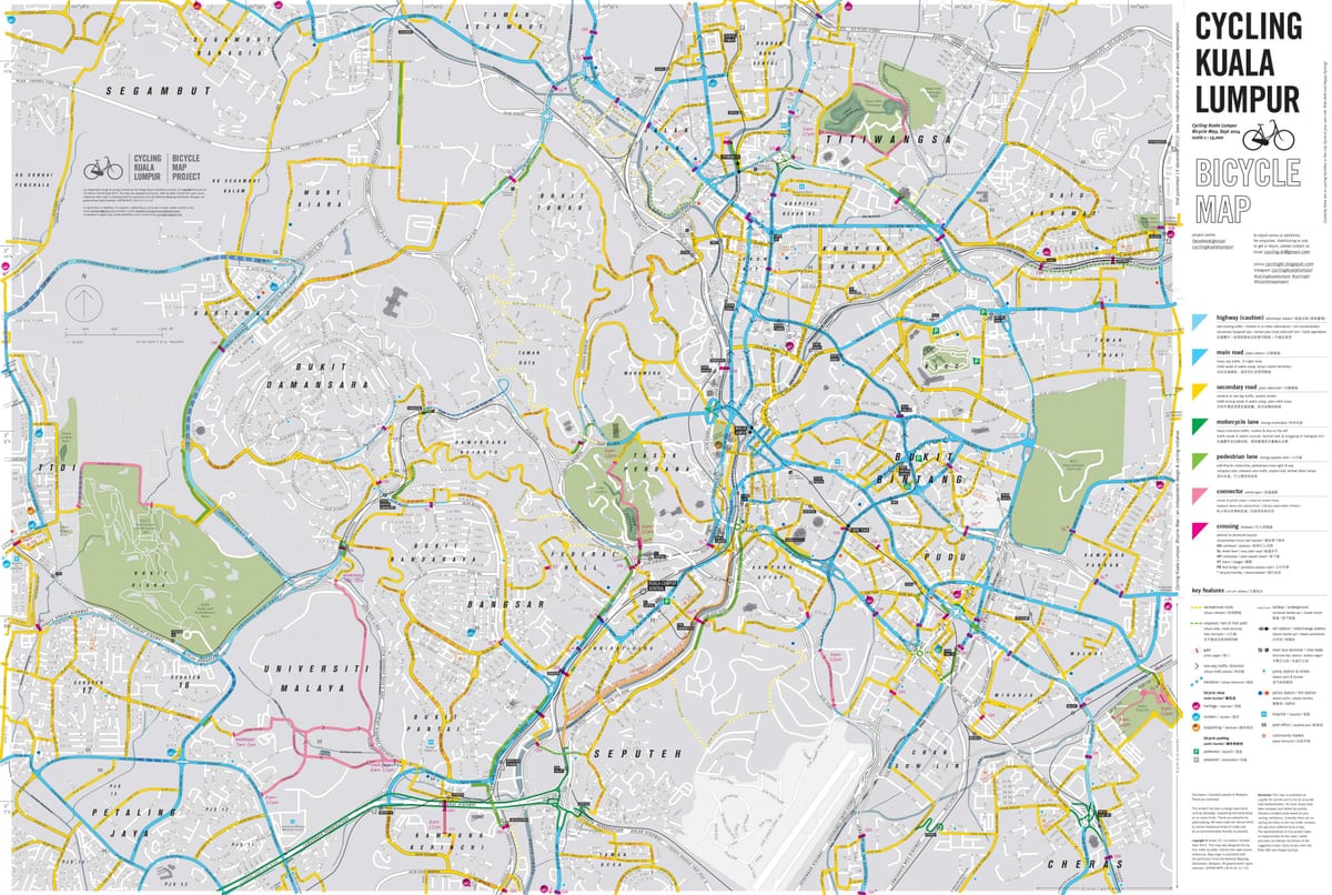 Mapa da pista de Kuala Lumpur (KL)